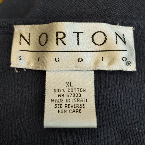 Norton Studio Women's Navy Blue/Red Stripped Button Up Cardigan XL - Picture 3 of 3